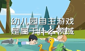 幼儿园自主游戏是属于什么领域