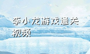 李小龙游戏通关视频