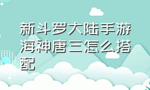 新斗罗大陆手游海神唐三怎么搭配