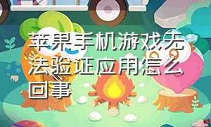 苹果手机游戏无法验证应用怎么回事（苹果手机游戏无法安装是怎么回事）