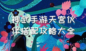 神武手游天宫伙伴搭配攻略大全