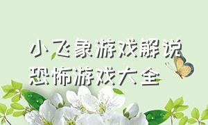 小飞象游戏解说恐怖游戏大全