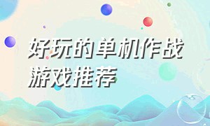 好玩的单机作战游戏推荐（好玩的小型单机游戏可以联机的）