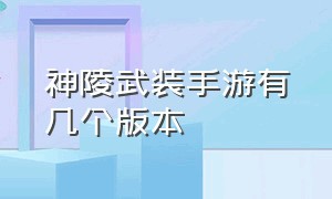 神陵武装手游有几个版本（神陵武装手游官网在哪）