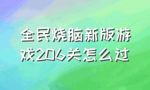 全民烧脑新版游戏206关怎么过