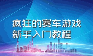 疯狂的赛车游戏新手入门教程（疯狂的赛车游戏高手攻略）