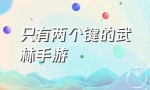 只有两个键的武林手游