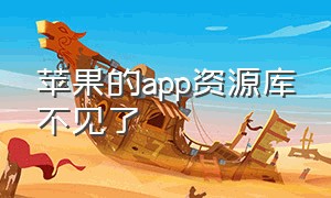 苹果的app资源库不见了（苹果下载的app资源库怎么不见了）