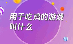 用于吃鸡的游戏叫什么（吃鸡一样的游戏叫什么名字）