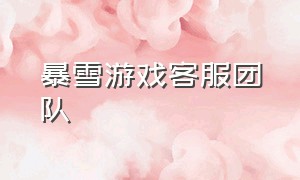 暴雪游戏客服团队（网易暴雪游戏官网客服）