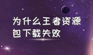 为什么王者资源包下载失败（为什么王者加载资源到60%就不动了）