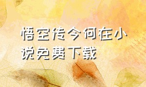 悟空传今何在小说免费下载（悟空传txt全集 完整版）