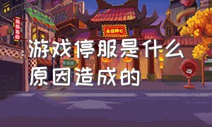 游戏停服是什么原因造成的（游戏全部停服一天是怎么回事）