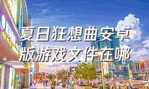 夏日狂想曲安卓版游戏文件在哪