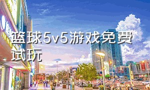 篮球5v5游戏免费试玩（篮球5v5游戏下载中文版）