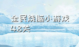 全民烧脑小游戏48关（全民烧脑小游戏打开1到100关）