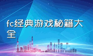 fc经典游戏秘籍大全