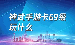 神武手游卡69级玩什么