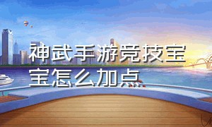 神武手游竞技宝宝怎么加点