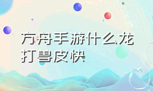 方舟手游什么龙打兽皮快