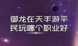 御龙在天手游平民玩哪个职业好