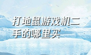 打地鼠游戏机二手的哪里买