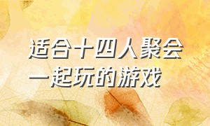 适合十四人聚会一起玩的游戏