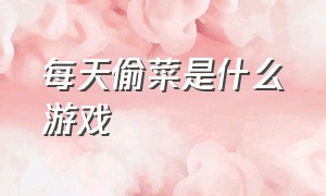 每天偷菜是什么游戏