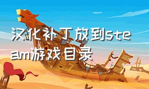 汉化补丁放到steam游戏目录（汉化补丁放到steam游戏目录里）