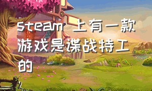 steam 上有一款游戏是谍战特工的