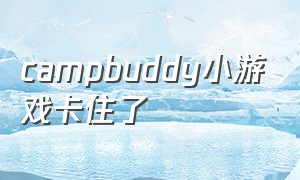 campbuddy小游戏卡住了