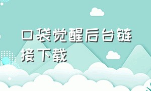 口袋觉醒后台链接下载