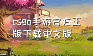 csgo手游官方正版下载中文版