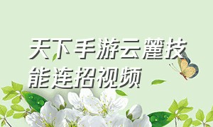 天下手游云麓技能连招视频