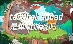 tactical squad是单机游戏吗