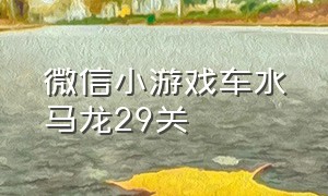 微信小游戏车水马龙29关