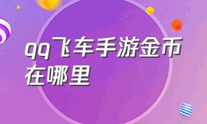 qq飞车手游金币在哪里