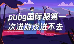 pubg国际服第一次进游戏进不去