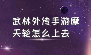 武林外传手游摩天轮怎么上去