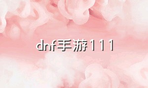 dnf手游111
