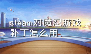 steam对魔忍游戏补丁怎么用