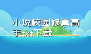 小说校园修真高手txt下载（校园修真高手txt全集精校版下载）