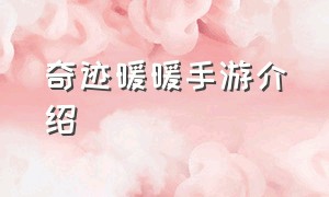 奇迹暖暖手游介绍