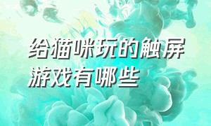 给猫咪玩的触屏游戏有哪些