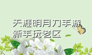 天涯明月刀手游新手玩老区（天涯明月刀手游新区玩几天）