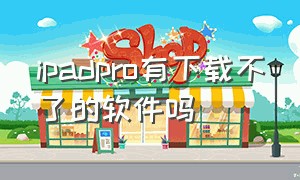 ipadpro有下载不了的软件吗（ipad pro不能下载app）