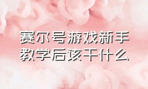 赛尔号游戏新手教学后该干什么