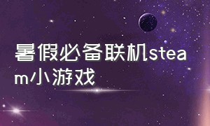 暑假必备联机steam小游戏