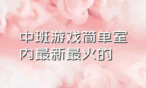 中班游戏简单室内最新最火的