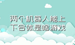 两个机器人能上下合体是啥游戏